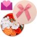 PRETYZOOM 1 Box Preserved Flower Decoration Wedding Favors Christmas Decor Fake Soap Flower Faux Christmas Centerpieces Ornament Party Soap Flower Indoor Artificial Flower 16.2X16.2X8.2CM Orange