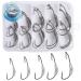 SHUNWEI 25 Pcs/Box Weighted Swimbait Hooks, Weighted Fishing Hooks Saltwater Mixed 5 Size 25 Pcs Mix Size