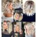 VEDAR Platinum Blonde Short Curly Ombre Wig - 12 Inch Synthetic Hair for Women #031-12 - Buy Online on SooperMarket.com