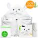 JM Organic Bamboo Hooded Baby Towel - Hypoallergenic & Absorbent - Perfect Baby Gift Set - Buy Online on SooperMarket.com