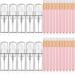 30 Pieces 1.8oz Empty Travel Soap Bottle and Lash Shampoo Brushes Set, Eyelash Extension Cleansing Brush Peel Off Blackhead Remover Tool, Foaming Pump Dispenser Bottle, 50ML (White, Pink)