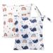 Newofview 2 piece of waterproof diaper pocket fabric diapers Nasbagen Large diaper bag Wetbag Nasbagen reusable wet dry cloth diaper bag with zip for baby trips on the way