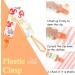 10 Pcs Boys Dummy Clips with Silicone Adapter | Baby Pacifier Holder Straps for Teething Toys - Orange - Buy Online on SooperMarket.com