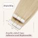 Tess Tape Extensions #613 Blond - 30cm Remy Real Hair Adhesive Tape Extensions - 20 Pack Smooth Light Blonde Hair Extensions - Buy Online on SooperMarket.com