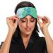 Haskirky Light Blocking Eye Mask - Adjustable Adult Men and Women Sleep Mask for Travel, Yoga, Meditation - Cartoon Blue Peacock Design - Buy Online on SooperMarket.com
