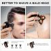 Electric Bald Head Razor for Men - 4 in 1 Grooming Kit with LED Display, Cordless Rotary Shaver - Wet/Dry, USB Rechargeable - Rose Gold - Buy Online on SooperMarket.com