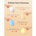 Synighty Dimmable Silicone LED Night Light for Children - 8 Color Changing 1-Hour Timer Memory Function Type C Charging - Perfect Egg-Shaped Bedside Lamp for Breastfeeding (White) - Buy Online on SooperMarket.com