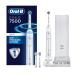 Oral-B 7500 Electric Toothbrush with Replacement Brush Heads and Travel Case, White Electric toothbrush kit White