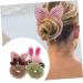 KALLORY Toddler Hair Tie 4pcs Ponytail Fluffy Bands - Cute Animal Scrunchies for Girls & Women - Buy Online on SooperMarket.com