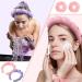 Retrowavy 6 Pcs Spa Headband for Women - Puffy Sponge Terry Cloth Makeup Headband - Skincare Hair Accessories (Pink Purple) - Buy Online on SooperMarket.com