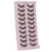 Wiwoseo 10 Pairs 14MM Cat Eye 3D Effect Natural Wispy Fluffy Russian False Eyelashes - Buy Online on SooperMarket.com