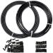 Farbetter Bicycle Brake Cable Housing and Bike Shifter Cable Housing Kit, 50ft (4mm x 25ft +5mm x 25ft) Including 80 PCS Cable End Caps