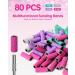 YBLNTEK 80Pcs Sanding Bands for Nail Drill - 3.1MM Mandrel Bit 80/120/180/240 Grit Ideal for Acrylic & Gel Nail Shaping - Buy Online on SooperMarket.com