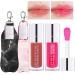 Kaynest Hydrating Lip Glow Oil  Moisturizing Lip Oil Gloss Transparent Plumping Lip Gloss  Long Lasting Nourishing Lip Glow Oil Tinted for Lip Care and Dry Lips (Rosewood&Cherry)