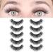 LASHVIEW False Eyelashes,Faux Eyelashes, 3D Natural Layered Effect,Comfortable and Soft,Handmade Lashes Wispies,Environmental Silk Lashes,Reusable Natural Look False Eyelashes for Makeup 5 Pair (Pack of 1) Black