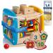 All Kids United plug-in cubes made of wood cubes.Wood toy Puzzle Sorting cubes trains motor skills Promotion of design recognition & concentration discoverer box