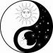 Dopetattoo 6 Sheets Temporary Tattoos Retro Ying Yang with Sun and Moon for Girls Woman Temporary tattoo Neck Arm Chest for Women Men Adults 3.7 X 3.7 Inch Stars Tattoo