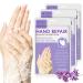 3 pairs of moisturizing peeling hand mask with honey and milk with natural plant extracts collagen brightening & anti-aging repair rougher (lavender)