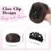 REECHO 2 PCS Mini Claw Clip in Messy & Cat Ears Hair Bun Extensions Wig Accessory Updo Hairpieces for Women Girls (Pack of 2-3" Straight Cool Dark Brown) Pack of 2 - 3" Straight Cool Dark Brown - Buy Online on SooperMarket.com