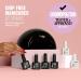 Mylee Complete Gel Nail Kit with LED Lamp - 4 Colors, Top & Base Coat, Salon Series Lamp, Gel Remover - Black - Buy Online on SooperMarket.com