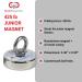 425 lb Junior Magnet Fishing Kit | Neodymium Magnet, Waterproof Carry Case, Paracord, Gloves & Threadlocker - Buy Online on SooperMarket.com