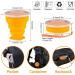 4 Pack Silicone Collapsible Travel Cup Set with Lid - Reusable & Expandable Drinking Mug for Camping and Hiking - Buy Online on SooperMarket.com