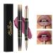 ChaneeHann 2-in-1 Lipstick & Liner Lip Liner and Lipstick Set Double Head Matte Lipstick & Lip Liner Matte Make Up Lip Liners Pencil Waterproof - Shaping Lip Liner Set For Girls (01 Violet)