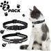 2 Pack Reflective Cat Collar Breakaway with Bell - Personalized Adjustable Safety Collar for Male and Female Cats - Black - Buy Online on SooperMarket.com