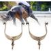 ZJchao Salmue Horse Spurs West Cowboy Horse Boot Spurs Decoration Western Spurs Rust Proof Toxic Free Vintage Zinc Alloy Horse Spurs with Gear for Men - Buy Online on SooperMarket.com