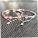 Magiclulu Rose Gold Cuff Bracelet for Women - Star & Pentagram Design Strass Jewelry Elegant Arm Loop - Perfect for Any Occasion 19.5*1.2cm - Buy Online on SooperMarket.com
