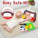 Lypsochaat Baby Mirror Toys with Crackling Bite Ring - Montessori Sensory Educational Toy for 0-6 Months - Foldable Black and White Baby Gift - Buy Online on SooperMarket.com