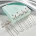 Sooshin 6 Pieces Bridal Hair pins Pearl Wedding Hair Accessories for Brides and Bridemaids Rhinestone Bridal Headpieces for wedding Crystal Hair Pins for Women and Girls (Rose Gold)