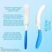 Exfoliating Shower Body Brush with Curved Handle - Green-White - Buy Online on SooperMarket.com