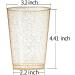 Glitter Plastic Cups Clear Plastic Cups Tumblers Gold Glitter Cups Disposable Wedding Cups Elegant Party Cups Recyclable and BPA-Free (12 OZ) 340 g (Pack of 50) - Buy Online on SooperMarket.com