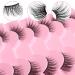 Gjinxi Half Lashes Natural Look Wispy False Eyelashes 15MM 3D Fluffy Faux Mink Lashes Wispy Cat Eye Lashes Look Like Extensions Curly Soft Fake Lashes 10 Pairs Style2 - Buy Online on SooperMarket.com