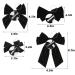Black Velvet Hair Bow Clips - Set of 4 Large Bow Hair Accessories for Women - Buy Online on SooperMarket.com