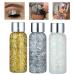 Holographic Body Glitter Gel - 3-Pack Chunky Sequin Liquid for Nails & Makeup Party/Wedding Sparkle Silver 1.1 * 3.15in