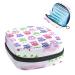 Colorful Buho Owl Pattern Sanitary Napkin Storage Bag Feminine Menstrual Cup Pouches Nursing Pad Holder Tampon Bags Portable Period Bag for Women Teen Girls 1Pcs Multi-colored 8