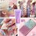 Buy Holographic Body Glitter Gel - Long Lasting Pink Sparkling Sequins for Face Body Eye Hair Nail - Perfect for Festival Makeup | International Shipping - Buy Online on SooperMarket.com