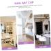 FRCOLOR 6 pcs nail art crystal cup dappen dish with lid glass nail dish glass containers with lids glass container with lid acrylic nail dappen dish Nail Cup White crystal glass dish care 5.5x5.5cmx6pcs Pinkx6pcs - Buy Online on SooperMarket.com