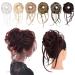 REECHO Messy Bun Hair Piece 1PC Super Long Tousled Updo Hair Bun Extensions Wavy Ponytail Hair Scrunchies with Elastic Band Hair Accessory for Women - Wine Red