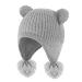 KAKU NANU Toddler Winter Hat Cute Double Pom Pom Earflap Hat Warm Beanie with Fleece Lined More Colors Suitable for Baby Boys and Girls from 6 Months to 4 Years 6-12 Months Grey