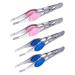 Frcolor 4 pieces eyebrow clip made of stainless steel eyebrows tweezers tweezers eyebrow picker eyebrow cutter eyebrow clamp stainless steel sloping head pointed lady 10x1.5cm sorted color