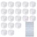 20 pieces cosmetics sample 5 g round cosmetics doses plastic doses mini doses with screw cap transparent empty jar with sticker white transparent