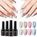 MIZHSE Moonlight Cat Eye Gel Polish For Nail 10ml Magnetic Shimmer Crystal Cateye Gel with Magnet Stick Silver Blue Gloss Aurora Manicure Set for Ladies Home Salon DIY Nail Art