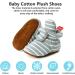 TMEOG Baby Booties Slippers - Infant Winter Boots for Boys & Girls 6-12 Months - Light Green Striped - Buy Online on SooperMarket.com
