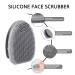 HieerBus Silicone Face Scrubber - Manual Exfoliating Brush for Sensitive Skin - Blackhead Removing, Pore Cleansing and Massaging Tool - Grey+White - Buy Online on SooperMarket.com