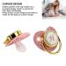 Personalized Rhinestone Baby Pacifier Clip Set - Letter H | Curved Design Silicone Soother for Milk Feeding - Buy Online on SooperMarket.com