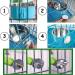 Stainless Steel Bird Feeding Dish Cup Stand - Cage Accessories for Parakeet, Conure, Cockatiels, Lovebirds, Budgie, Chinchilla - Buy Online on SooperMarket.com