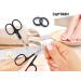 AFTREN Curved Nail Scissors Cuticle Scissors Nails Toenails Brand Quality Extra Fine Sharp for Women Men 4 inch Black - Buy Online on SooperMarket.com